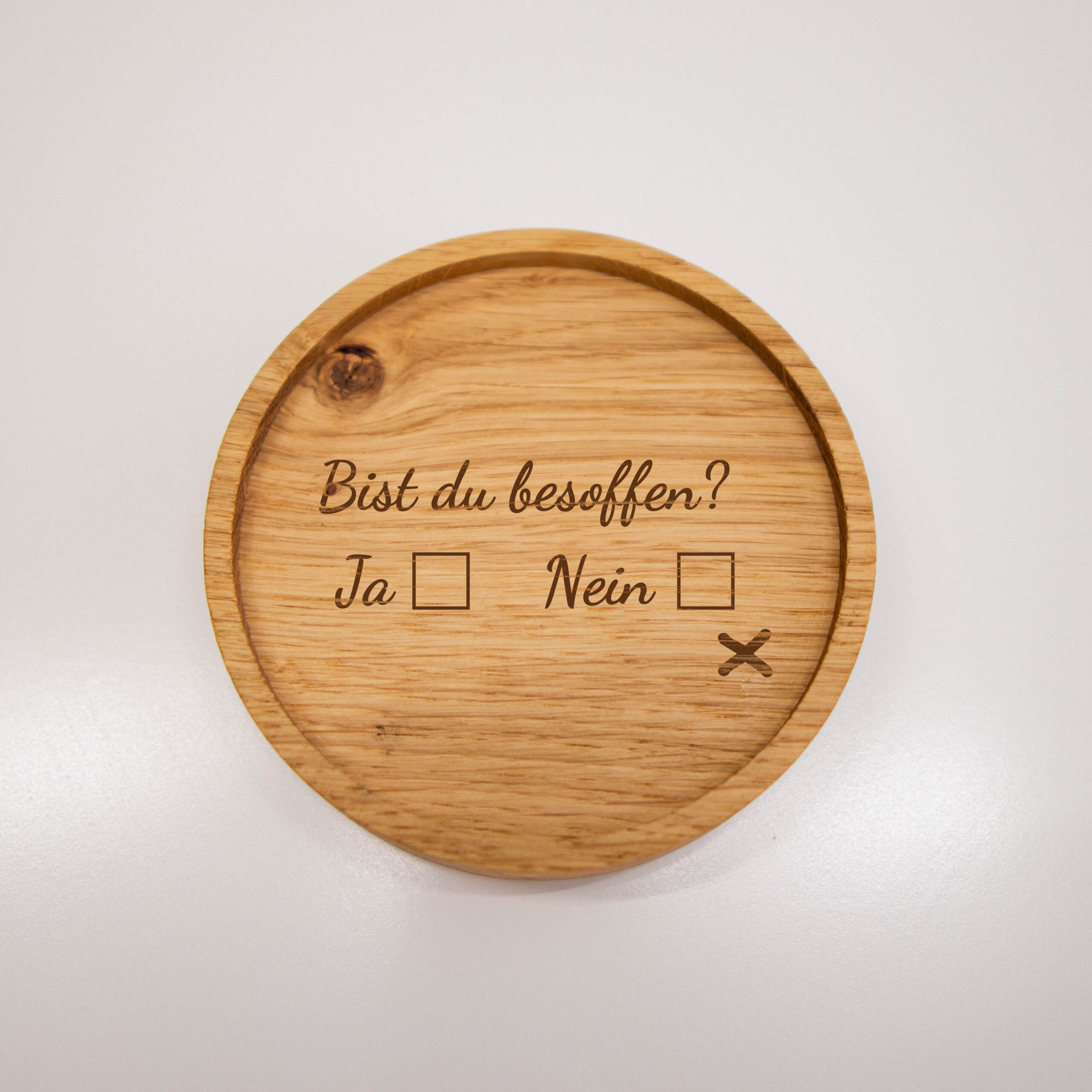 Untersetzer aus Holz - Eiche mit TrinkSprüchen